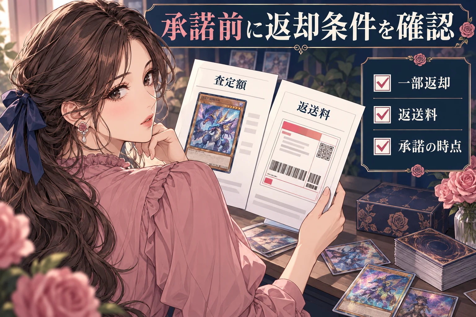 買取で後悔しないための返却・減額・トラブル対策を説明する漫画図解