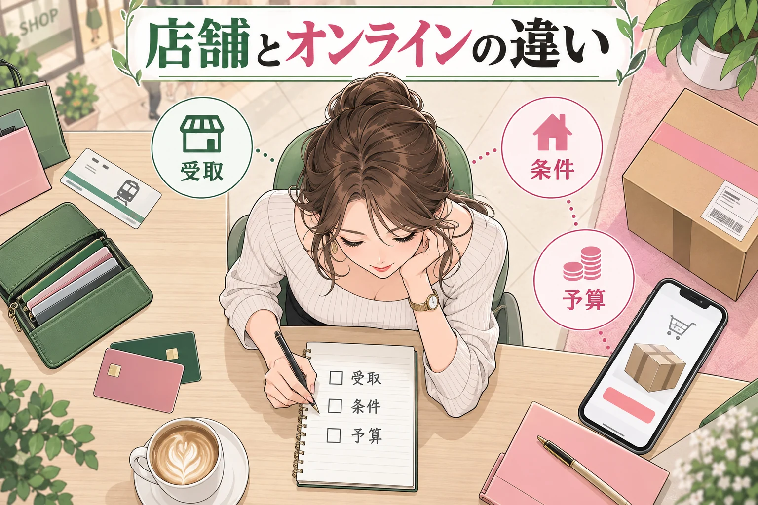 名古屋の店頭オリパとオンラインオリパは何が違う?を説明する漫画図解